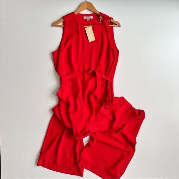 Michael Kors Re Crepe Sleeveless Jumpsuit Size 10 - Picture 5 of 6